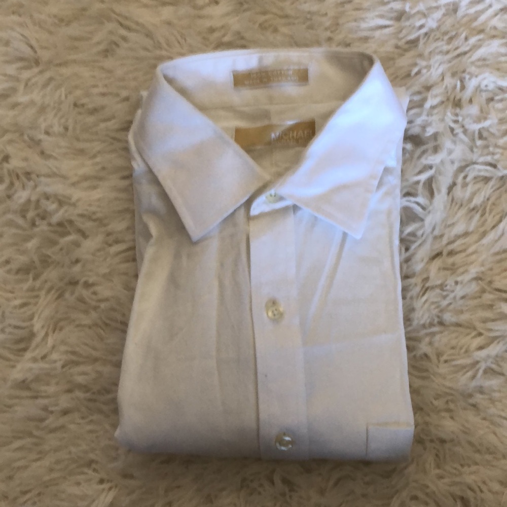 EUC Michael Kors 100% Cotton White Dress Shirt